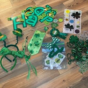 Huge lot of St. Paddy Costume Accessories Irish Pub Crawl  St. Patrick’s Day Fun